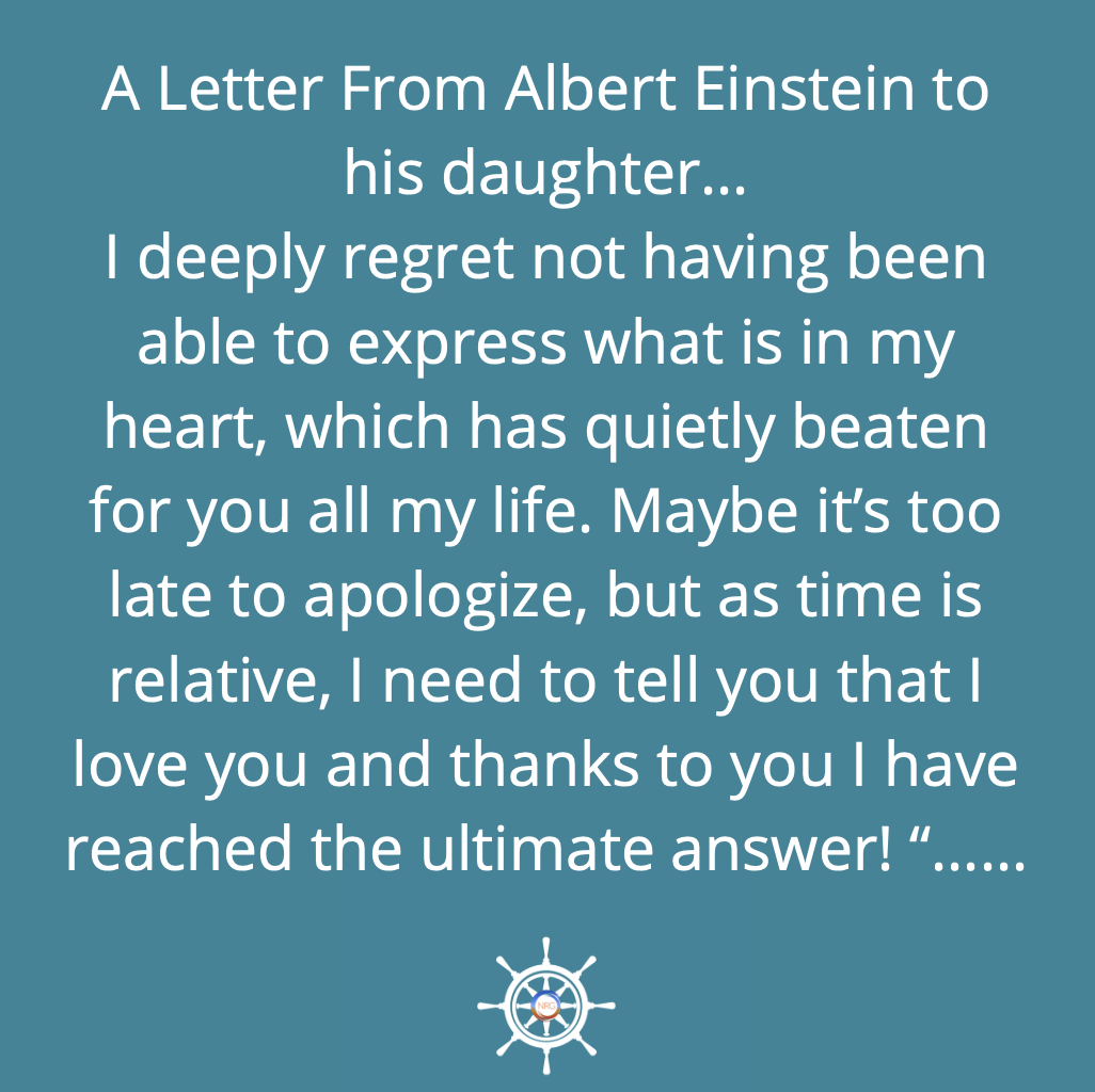 You are currently viewing A Beautiful Letter from Albert Einstein to his daughter – Mindfulness of A Force That Governs All Others